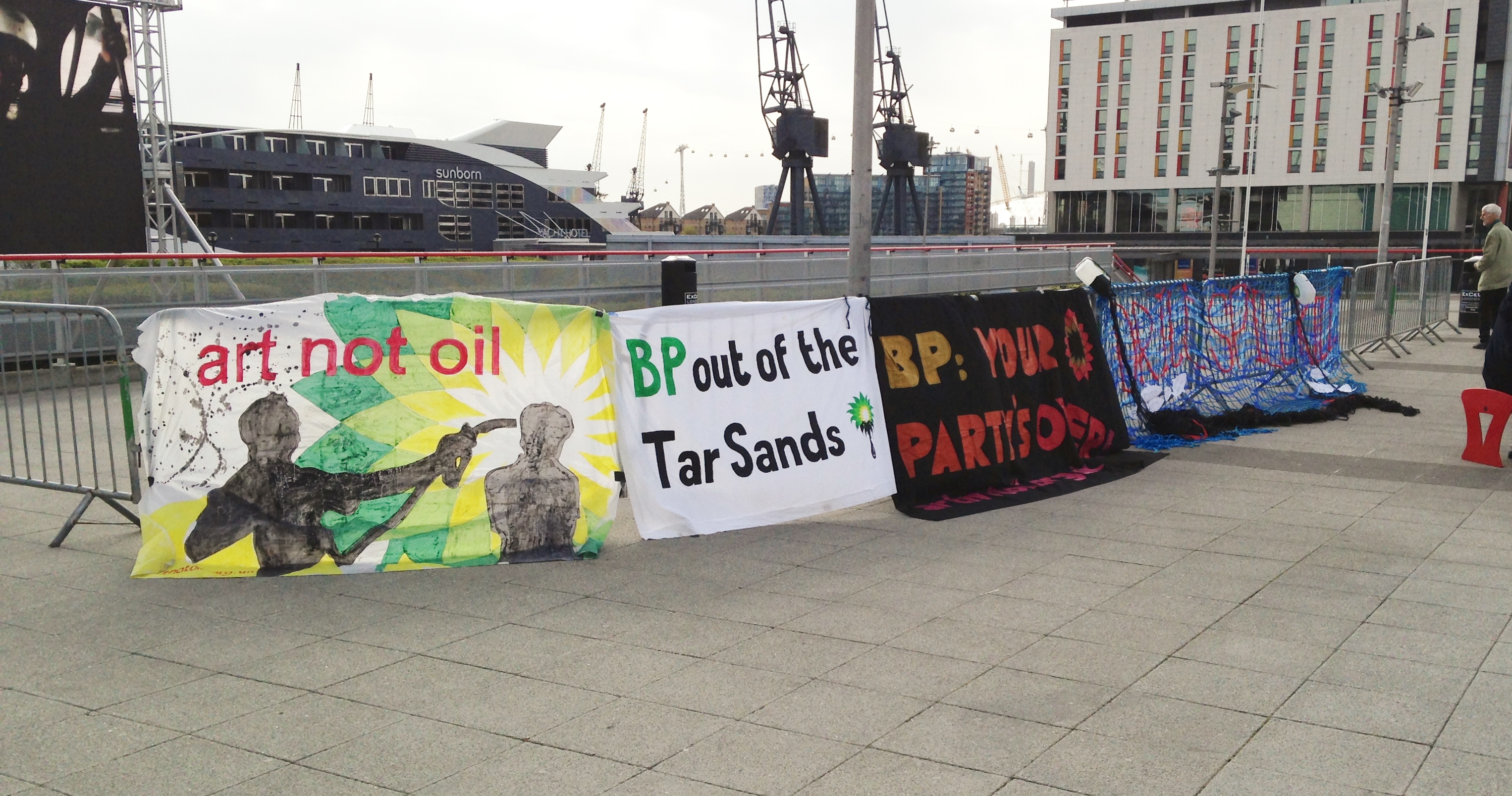 Protest banners